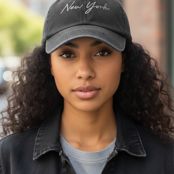 Zenana Washed Embroidered City Baseball Cap – New York - Picture 3 of 5